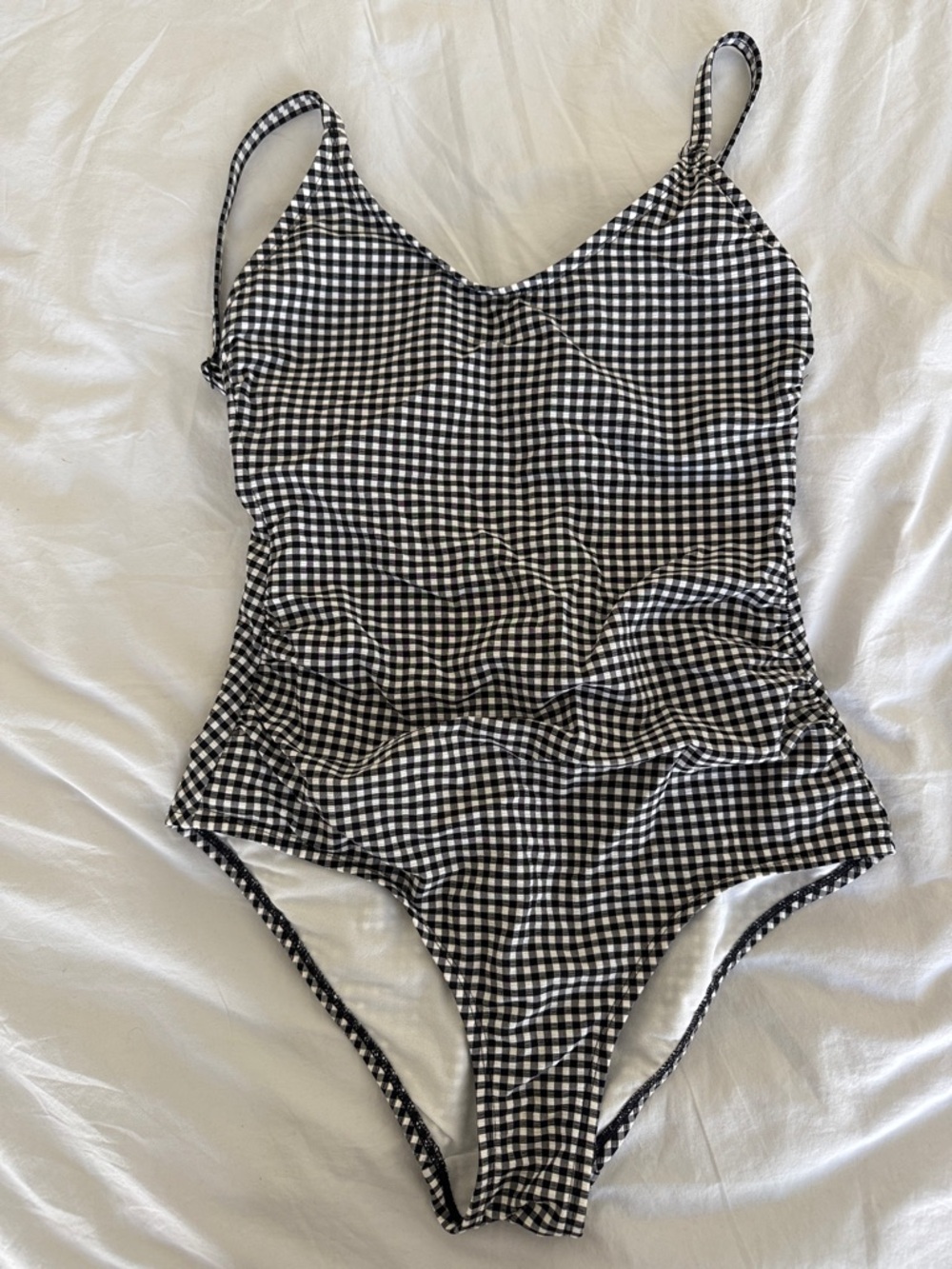 Black & White Gingham One-Piece Swimsuit